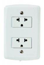 Tomacorriente doble 2P+T universal 10A/15A- 250V~